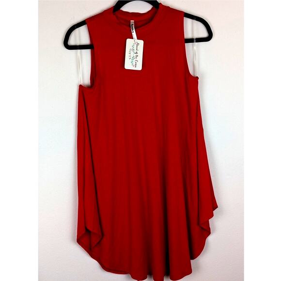 Mock neck tunic NWT Axules Sz M Bust 38" Center back len 33"Shaped hemRayon/Span - Picture 1 of 4